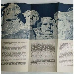 Vintage Ad Advertising 1965 Mount Rushmore National Park Brochure Pamphlet Map